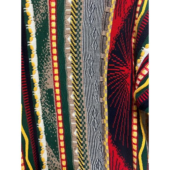 VTG COTTON TRADERS Coogi Style Sweater Mens Large Multicolor 3-D Texture Cotton - Picture 4 of 10